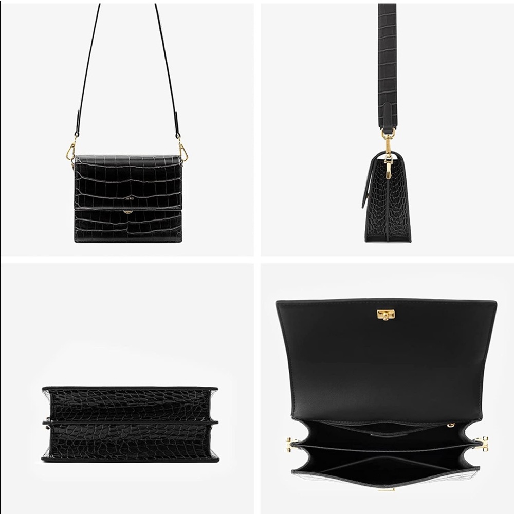 JW PEI Croc Black Crossbody Purse - Picture 5 of 5